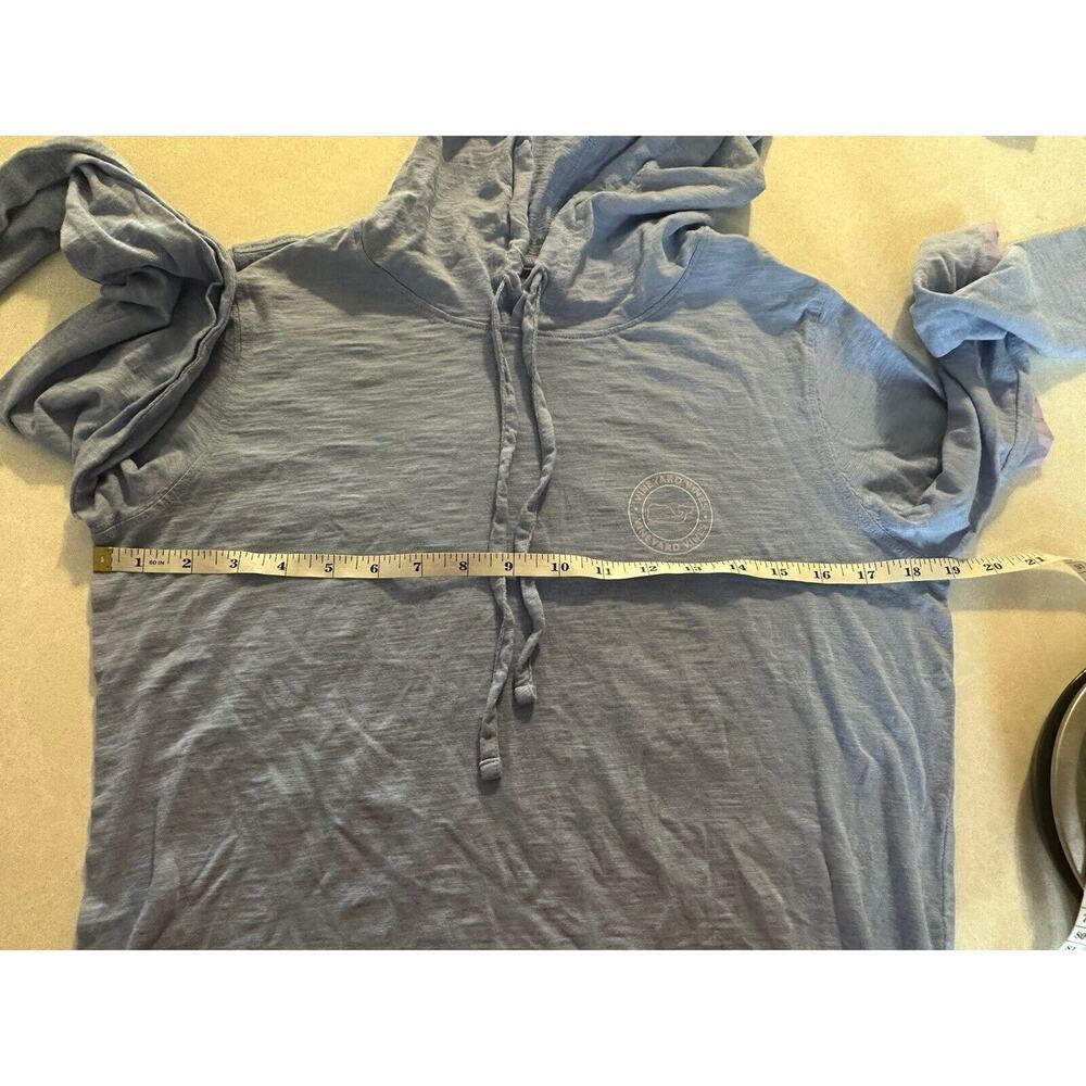 Vinyard Vines Long Sleeve Hooded Shirt Sz Small Blue Pink Lightweight Casual - Picture 7 of 11